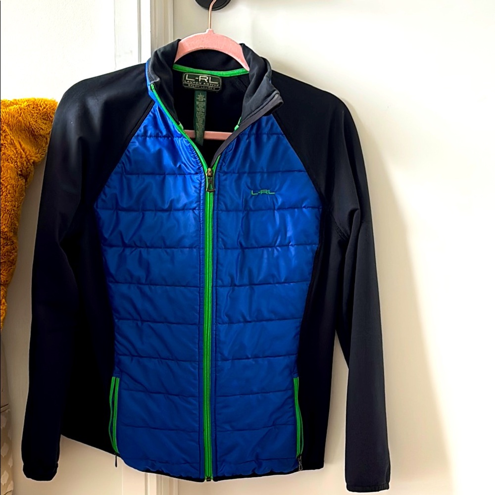 Ralph Lauren Black and Green Activewear Top
